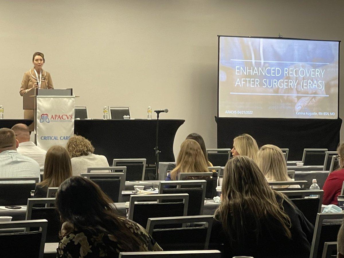 Babar Fiza (@fiza_babar) on Twitter photo Proud to see our CCM fellow <a href="/TrinaAugustinMD/">Katrina (Trina) Augustin</a> <a href="/EmoryCCC/">Emory Critical Care</a> presenting on ERAS in Cardiovascular Surgery at the <a href="/APACVS_1981/">APACVS</a> annual meeting Proud to see our CCM fellow <a href="/TrinaAugustinMD/">Katrina (Trina) Augustin</a> <a href="/EmoryCCC/">Emory Critical Care</a> presenting on ERAS in Cardiovascular Surgery at the <a href="/APACVS_1981/">APACVS</a> annual meeting