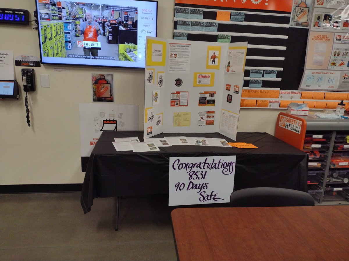 8531 celebrating 90 days safe! Great job team!@thd8531 @InFocus_Chris