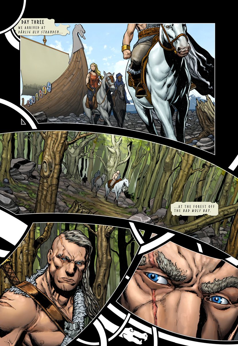 AdamStoneArtist's tweet photo. I've been working on a short 8 page comic recently based loosely on some Viking mythology. I'm going to upload one page a day for the next week starting today.

I've also just published my new website where you can see the full 8 pages together.

https://t.co/vDCGjZ9GYk https://t.co/1sdBNggqgq