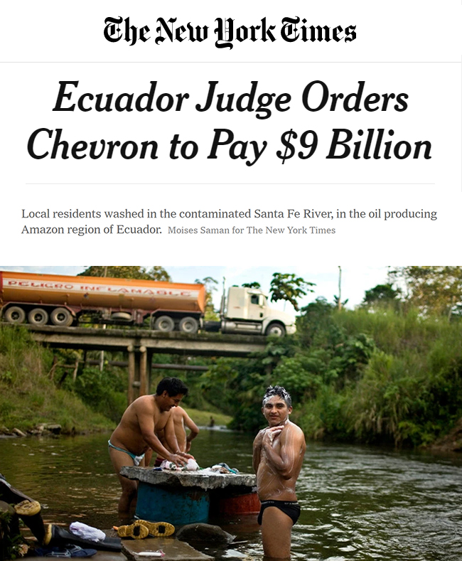 SDonziger's tweet photo. Excited for my release this Monday, but let's not forget what this case is really about. Chevron caused a mass industrial poisoning of the Amazon; 6 courts and 28 judges found it guilty.

990 days down, 3 days to go.👊❤️ https://t.co/tH4f93oX75