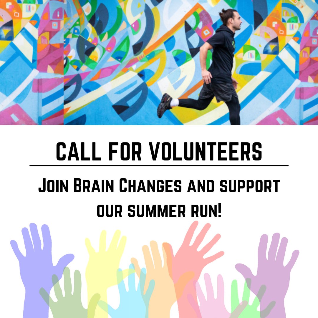 The Brain Changes Initiative is looking for enthusiastic volunteers to rally up runners for the Brain Gains Run for Neurogenesis from now until the end of summer 2022.
We need you!
Sign up now: forms.gle/HrJbddFCQq9R2s…
#volunteer #communityservice #running #braingains