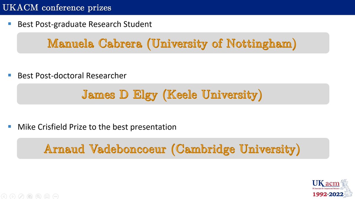Huge congratulations to the three winners of the UKACM conference prizes! #UKACM30