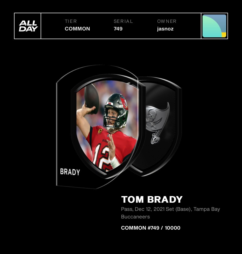 jasnozh's tweet photo. Take a look at this limited edition NFT 🏈  #NFLALLDAY https://t.co/jtsaglLPTl