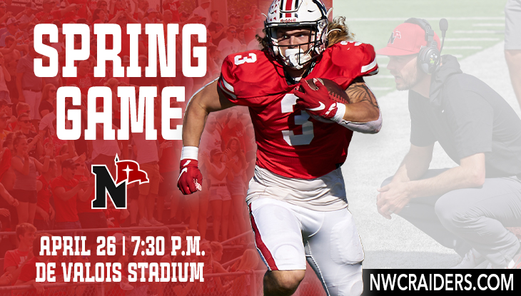 𝙎𝙋𝙍𝙄𝙉𝙂 𝙂𝘼𝙈𝙀 🏈

Raiders hit the field for their Spring Game on Tuesday, April 26 at De Valois Stadium.

#RaidersStandOut | <a href="/nwc_fb/">Northwestern College Football</a>