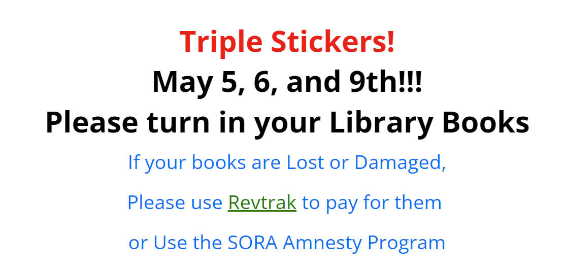 It's almost time for triple stickers. #egehero #thehumblelibrarian @LisaNewcomb_ege <a href="/HumbleISD_lib/">Humble ISD Libraries</a> <a href="/EGEPTA/">Elm Grove Elementary PTA</a> <a href="/EGE_McKeague/">Anita McKeague</a> <a href="/KelliElkins_EGE/">Kelli Elkins</a> <a href="/MissWatsonEGE/">Sarah Watson</a> <a href="/mrsbrianafox/">🄱🅁🄸🄰🄽🄰 🄵🄾🅇</a>