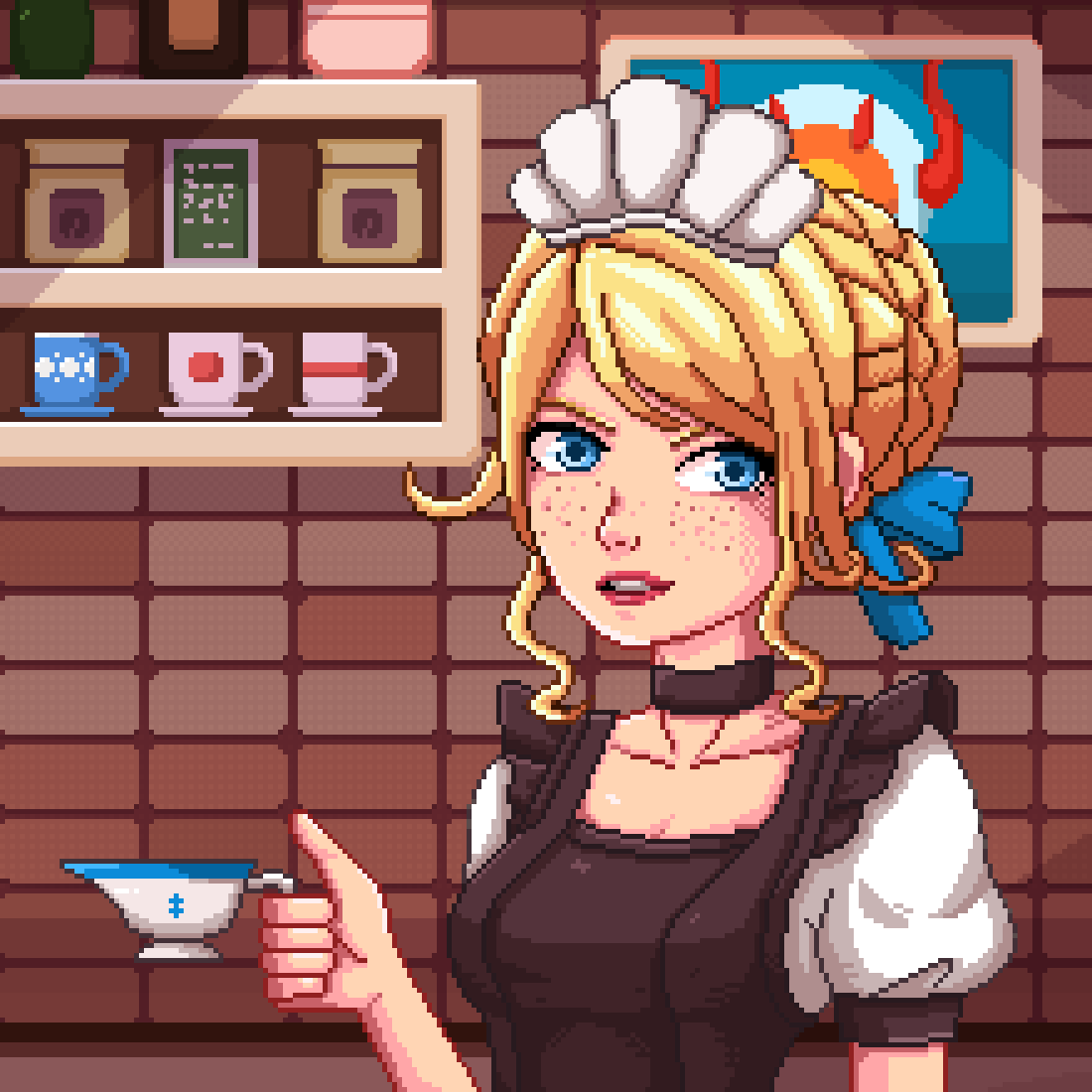 <a href="/objktcom/">objkt</a> <a href="/cleannftunion/">Clean NFT Union</a> 1/1 eds World Weebs Woman character;

The Mad Maid is ready to serve you, fams 💜✌️