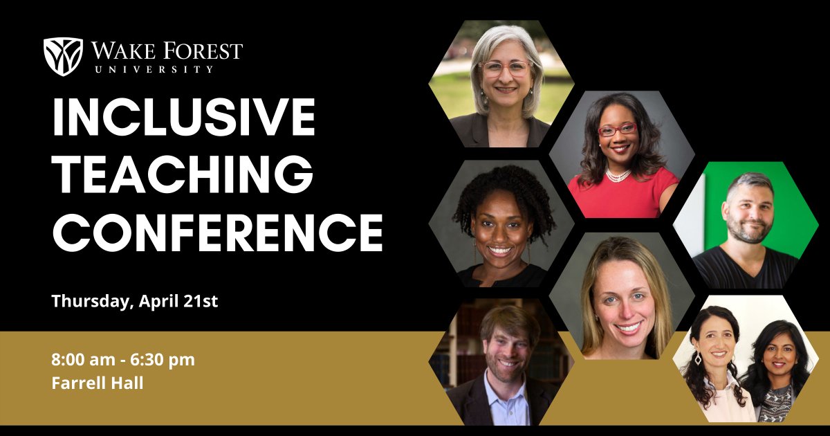 Thank you @wfucat for organizing the #Inclusive teaching conference at @WakeForest! Without doubt the most stimulating talks I attended on diversity, equity and inclusion given by amazing speakers including @ScienceCox and @Dr_TalithiaW.