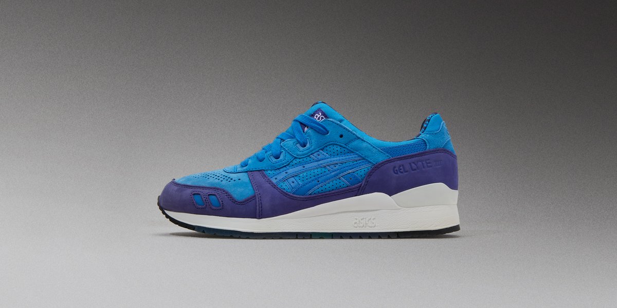 Club on Twitter: "In collaboration with Scottish sneaker retailer Hanon, the ASICS Gel Lyte 3 'Solstice' features a purple and blue suede upper inspired by Scotland's night skies. Find them