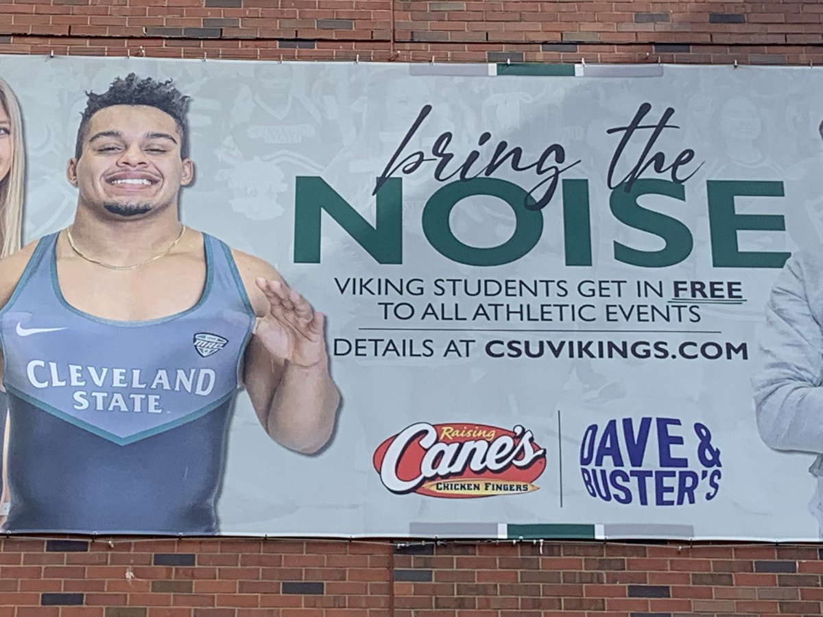 We love seeing <a href="/DeAndreNassar7/">DeAndre Nassar</a> on the side of the PE Building at <a href="/CLE_State/">Cleveland State University</a>
