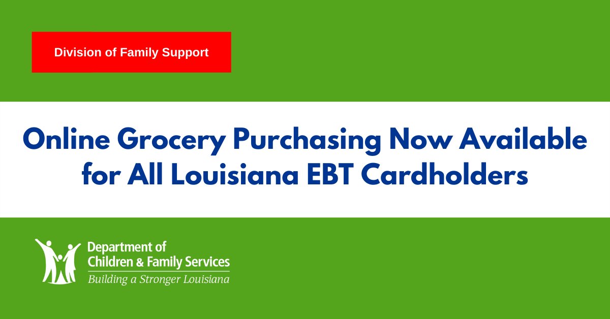 Louisiana DCFS on Twitter Grocery Purchasing Now Available for