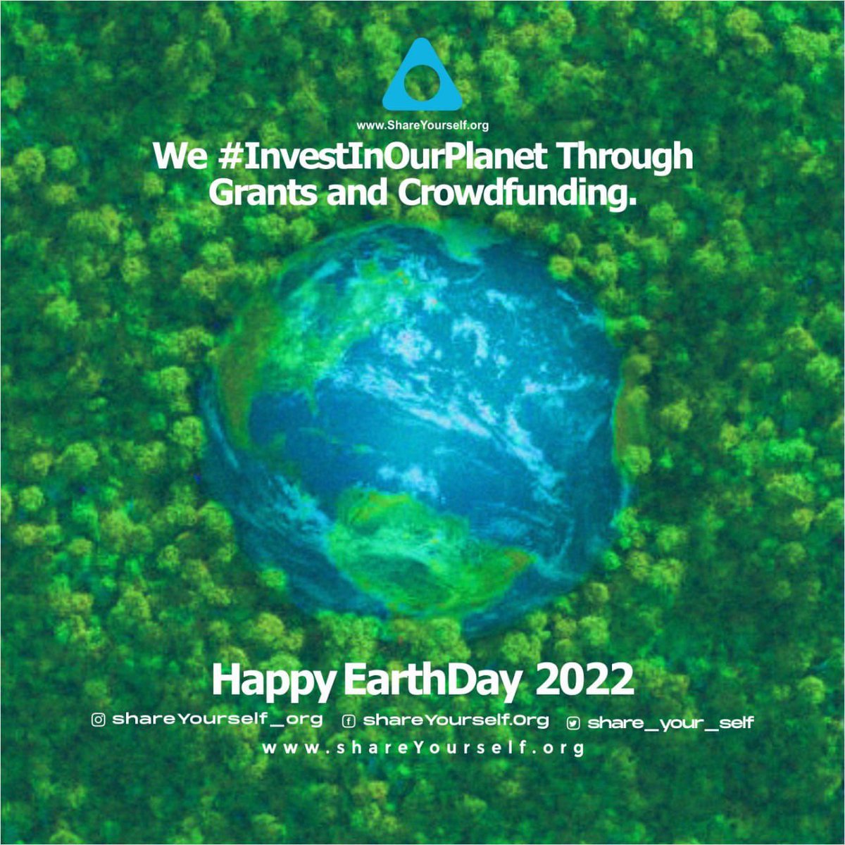 Though our #climate #grants , and #crowdfunding features, we’ve been able to #InvestInOurPlanet in very impactful ways through our project creators. As we celebrate #WorldEarthDay2022 , do join our over 10k #socialimpact users on @Share_Your_Self let’s make a change.