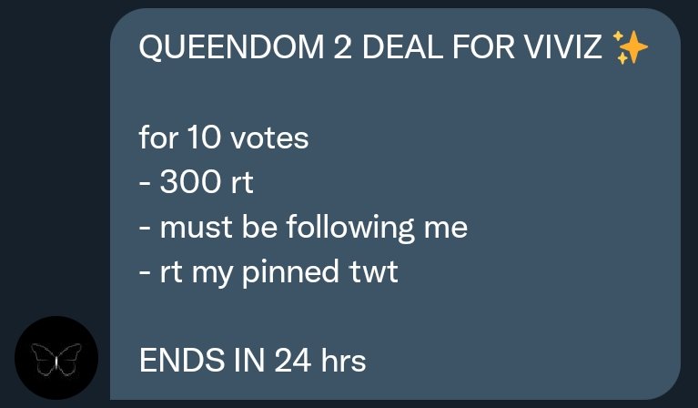 BUDDYNAVS!! We be collecting votes.
For #VIVIZ 10 VOTES (QUEENDOM 2 R2)

✨300 retweet
✨follow @harumivotes!!
✨retweet @harumivotes's pinned tweet
⚠️Ends in 24 hrs