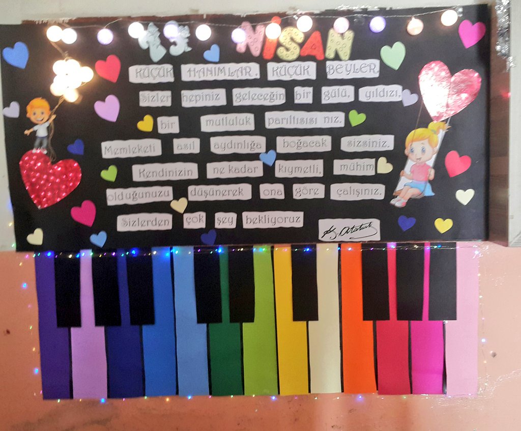 Yarının teminatı olan çocuklarımıza yarının gözüyle bakalım ki yarınlarımız aydınlık olsun 23 Nisan Ulusal Egemenlik Ve Çocuk Bayramınız Kutlu Olsun.Panomuzu  özveriyle yapan Zeynep YILDIRIM ve Ayşegül GÜZEL'e teşekkür ederiz. <a href="/kayavedat7580/">Vedat Kaya</a> <a href="/malazgirtmem/">Malazgirt MEM</a>