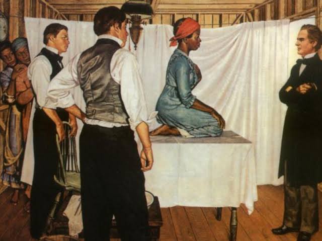 J. Marion Sims “the father of modern gynecology” purchased Black women slaves and used them as guinea pigs for his untested surgical experiments.  

He repeatedly performed genital surgery on Black women WITHOUT ANESTHESIA because according to him, 'Black women don't feel pain.”