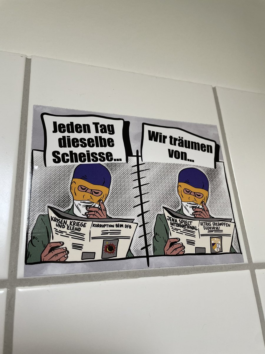 TG94__'s tweet photo. Some rock solid Jena stickers in the Sportforum away block #BFCTEBE https://t.co/0IrtxnItzp