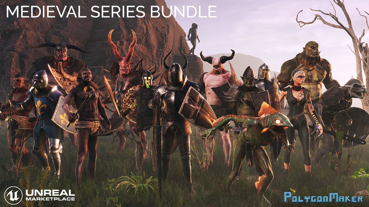 polygonmaker's tweet photo. April Sale: 50%off Medieval Series Bundle
@UnrealEngine Marketplace https://t.co/bQOb0XniB1
#lowpoly #unreal #gamedev #gamedevelopment #gameart #polygonmaker #UnrealEngine https://t.co/K4dbJAe2DE