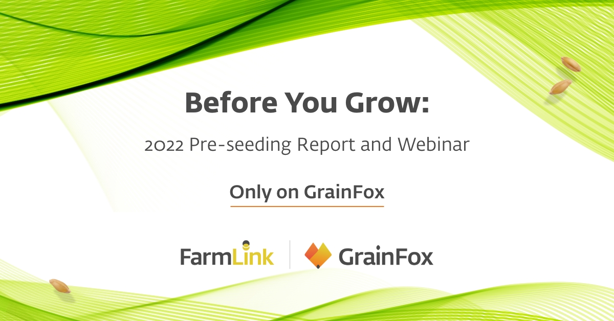 GrainFoxApp's tweet photo. Sign up for GrainFox today for exclusive access to the Before You Grow webinar and special pre-seeding report. Get the information you need to prepare for the 2022 growing season: https://t.co/4EYjxC3R1v
#Plant22 #Preseeding #GrainFox #AgTech #CdnAg
#GrainMarketing https://t.co/NRI5BabrAN