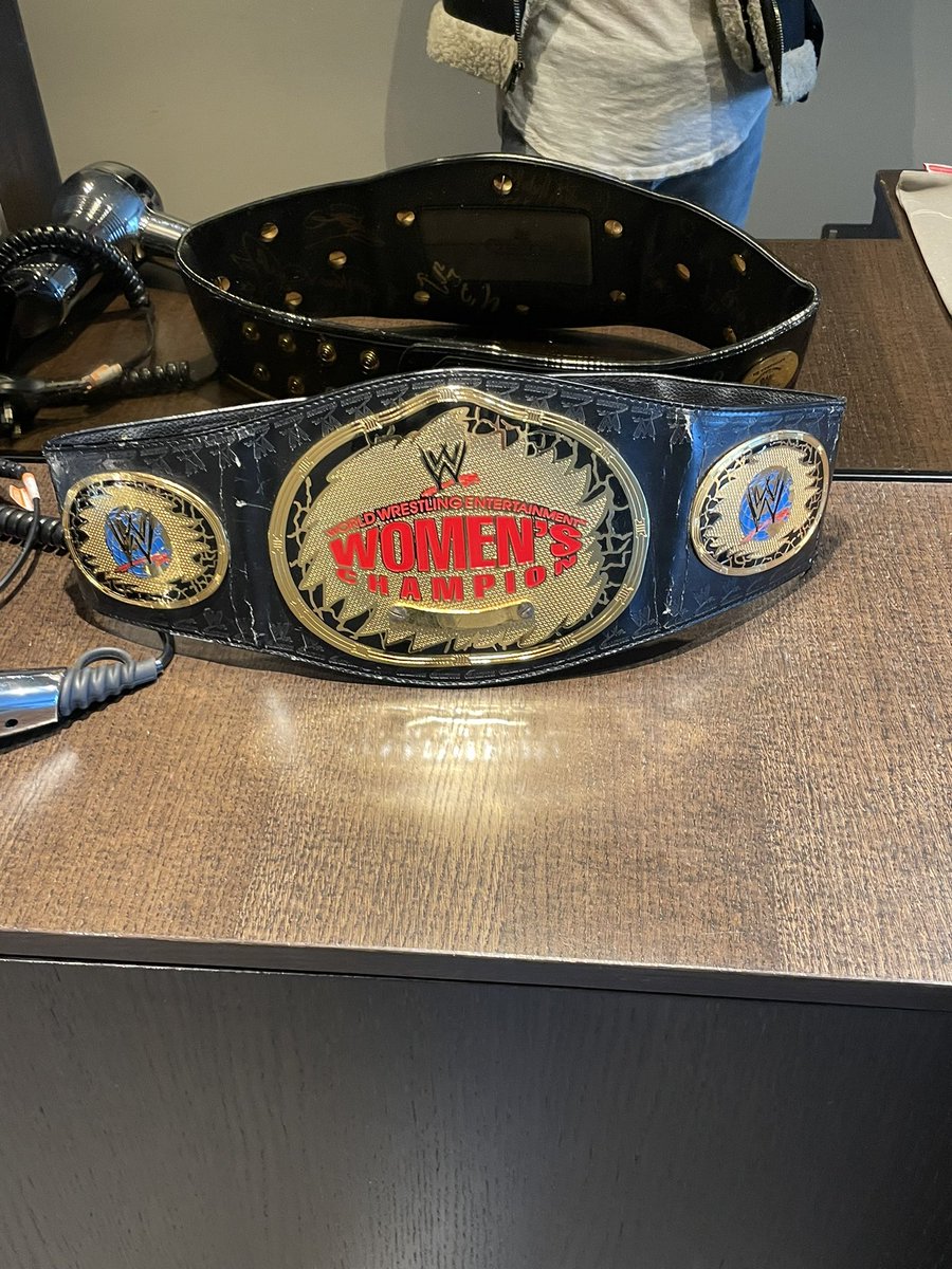 Checked in with my prized possession! Ready to add <a href="/LilianGarcia/">Lilian Garcia</a> <a href="/Torrie11/">Torrie Wilson</a> <a href="/Madusa_rocks/">Madusa/AlundraBlayze</a> autographt to it this weekend! <a href="/ftlowrestling/">For the Love of Wrestling</a>