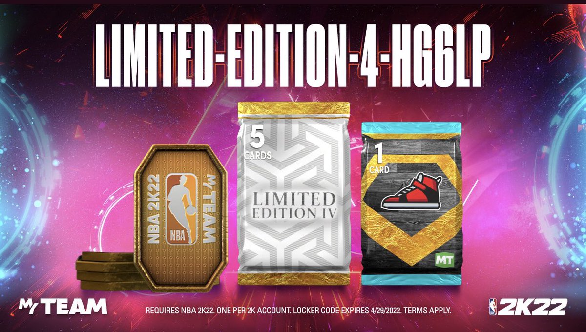 2k22lockercode_'s tweet image. #lockercode #2k22 🚨 Use this code for a Limited Edition IV Pack, Diamond Shoe Pack, or 5 tokens.

Available for one week