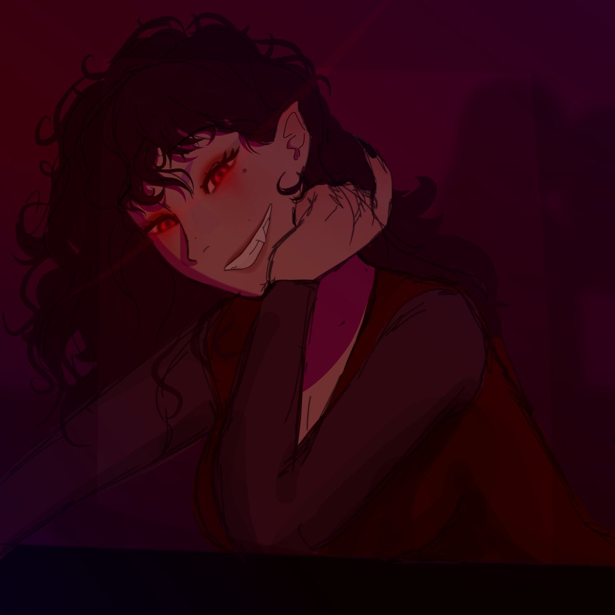 Unakyar0's tweet photo. 🧛‍♀️ Uma demônia vampirizada ou uma vampira endemoniada... to meio atrasada pro Halloween.
#art #sketch #drawing https://t.co/Bvkdklq0mK