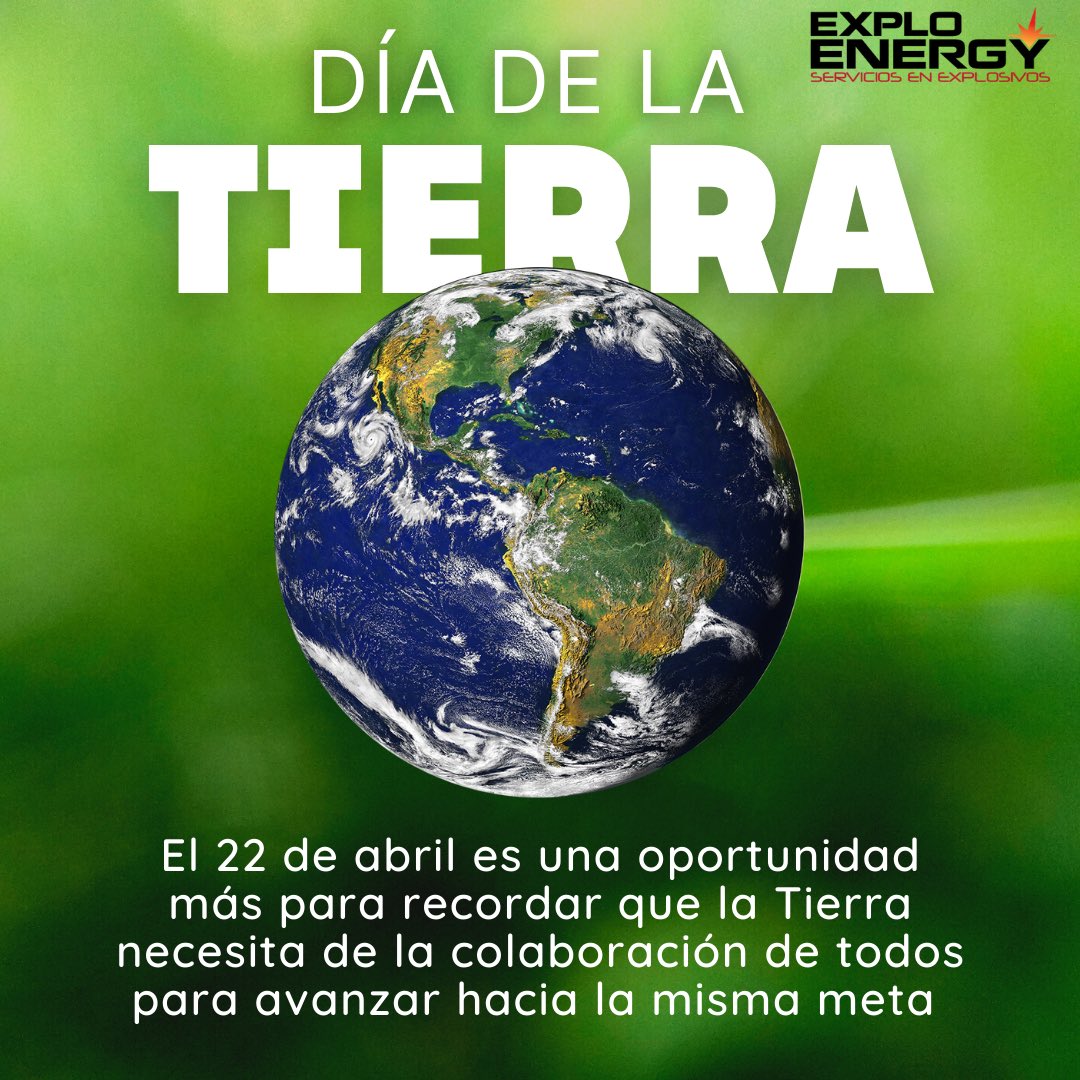 exploenergy's tweet image. Día de la tierra 22 de abril. 🌎❤️

Hoy queremos recordar que la tierra necesita de la colaboración de todos. 

Sumémonos al cambio! 🌎🌲🌳🌱🍃