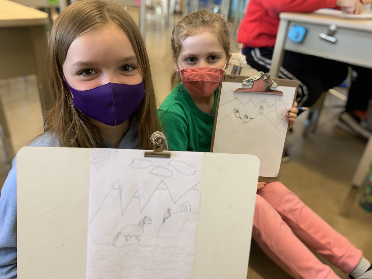3wlittlefalls's tweet photo. A special art session with Christin Dennis, focusing on line & telling a story through our artwork #SpiritHorses #TheArts @LittleFallsPS https://t.co/ft0C9jXLEv