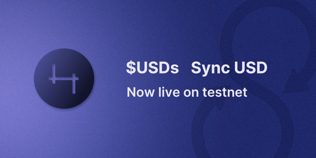 $USDs is now live on SyncSwap @zksync 2.0 #testnet You can wrap & trade $USDC $DAI $UST $FRAX and $Hue in 1:1 👀 🧐Try it out → syncswap.xyz #zksync #L222 #StableCoin #zkrollup #Layer2 #DeFi #DEX