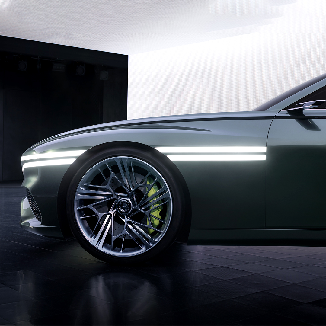 GenesisUSA's tweet photo. Inspired by the lush experience at the Inje Speedium racetrack in Korea, the #GenesisXSpeediumCoupe encapsulates our vision to design a sensational driving experience in the era of electrification. https://t.co/LO7zqTfvVY