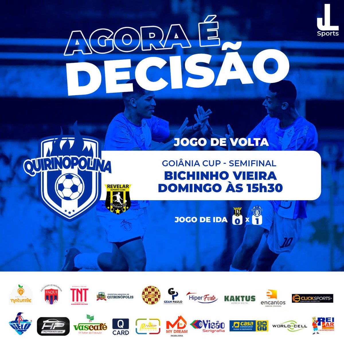 quirinopolina's tweet photo. Chegou a hora de decidir a vaga para a final da @GoianiaCup!
Neste domingo, às 15:30 horas, no Estádio Olímpico Bichinho Vieira, acontece o jogo de volta da semifinal.
Vamos para o Estádio torcedor!!!
PRA CIMA QUIRINOPOLINA!!! 💙🖤🤍
#Quirinopolina #Quirinopolis #GoianiaCup https://t.co/U2S2TmCYev