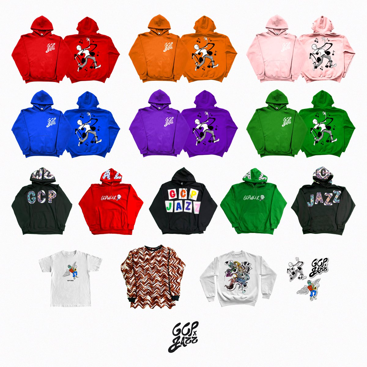 gcpwear's tweet photo. GCP x JAZZ, full collaboration drops Friday April 29th @ 12:30 PM EST 🎶 https://t.co/Yb7oq9jAxC