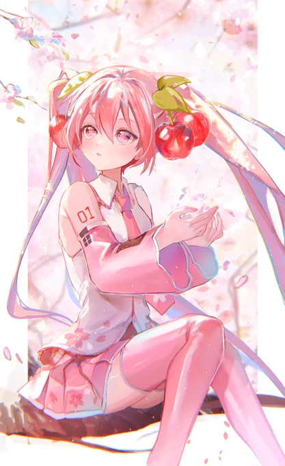 そろそろ桜も散ってきましたね
#初音ミク #桜ミク 
