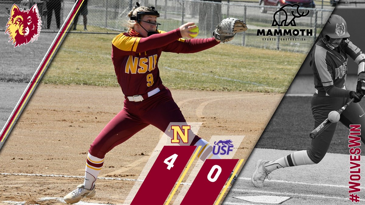 #WolvesWin

<a href="/nsuwolves_sb/">NSU Softball🥎</a> earns a shutout victory over Sioux Falls in game one of today's doubleheader‼️

🅆🄾🄻🅅🄴🅂 🄻🄴🄰🄳🄴🅁🅂
M. Anderson: win, 7.0 IP, 7 K
L. Richardson: 2-for-4, RBI, R, SB
A. Eagle: 2-for-4, 2B, R
A. Fauske: 2-for-3, R, SB

#GoWolves🐺 | #maroonNgold🐾