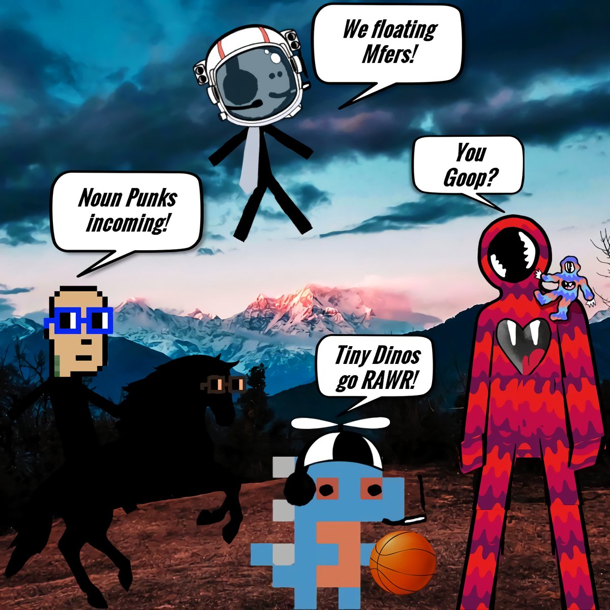 Yea, I don't know what this is.
Forest chat #mfers #nounpunks #tinydinos #goopdoods