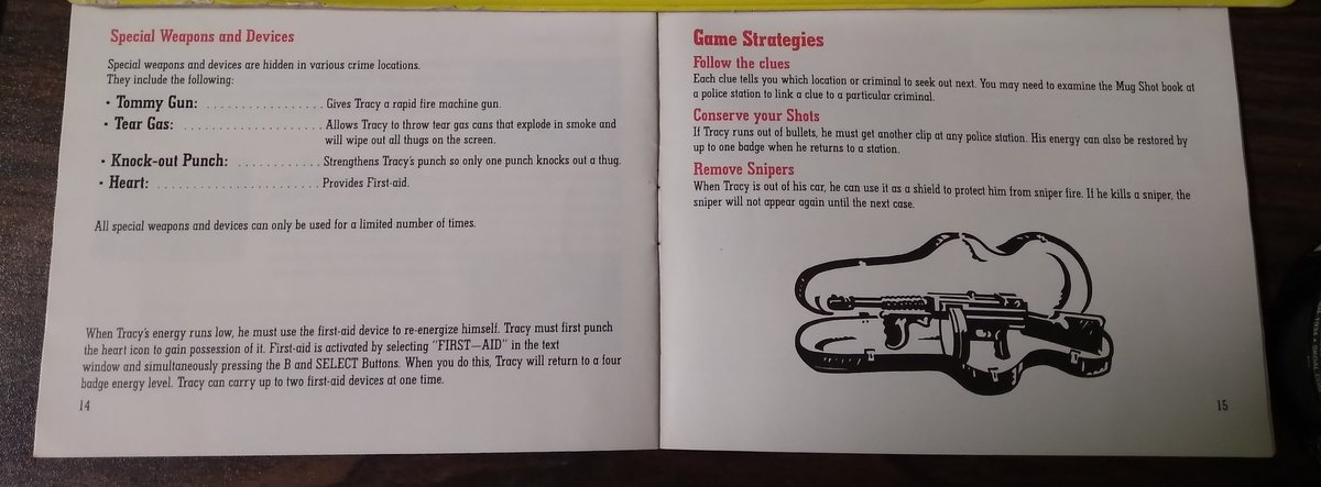 HeManIsMyHero's tweet image. Now I have the knowledge and the tools to finally bring Big Boy and his gang to justice.👍😉 #DickTracy #InstructionBooklet #Bandai #NES #NintendoEntertainmentSystem