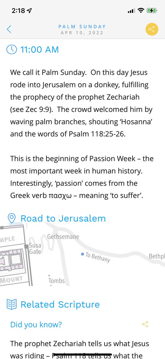 HannahMessano's tweet photo. This is pretty cool! I didn’t realize that’s what Passion meant in Greek. 👌 https://t.co/D4WUkC1pMc