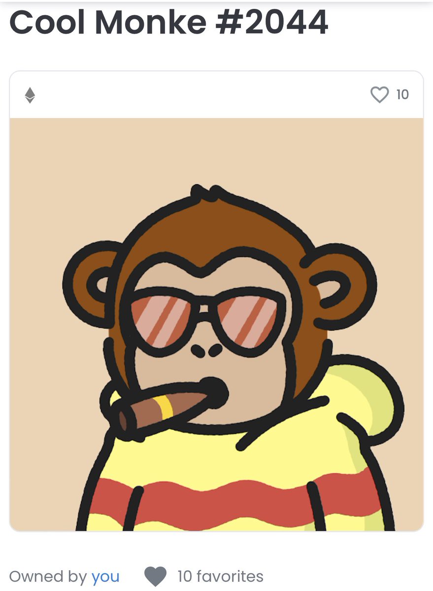 Influenced by <a href="/NFTsAnonymous/">NFTsAnonymous</a> I just scooped up these 2 <a href="/CoolMonkes/">Cool Monkes 🆒🐵</a>!! 🤷🏼‍♂️