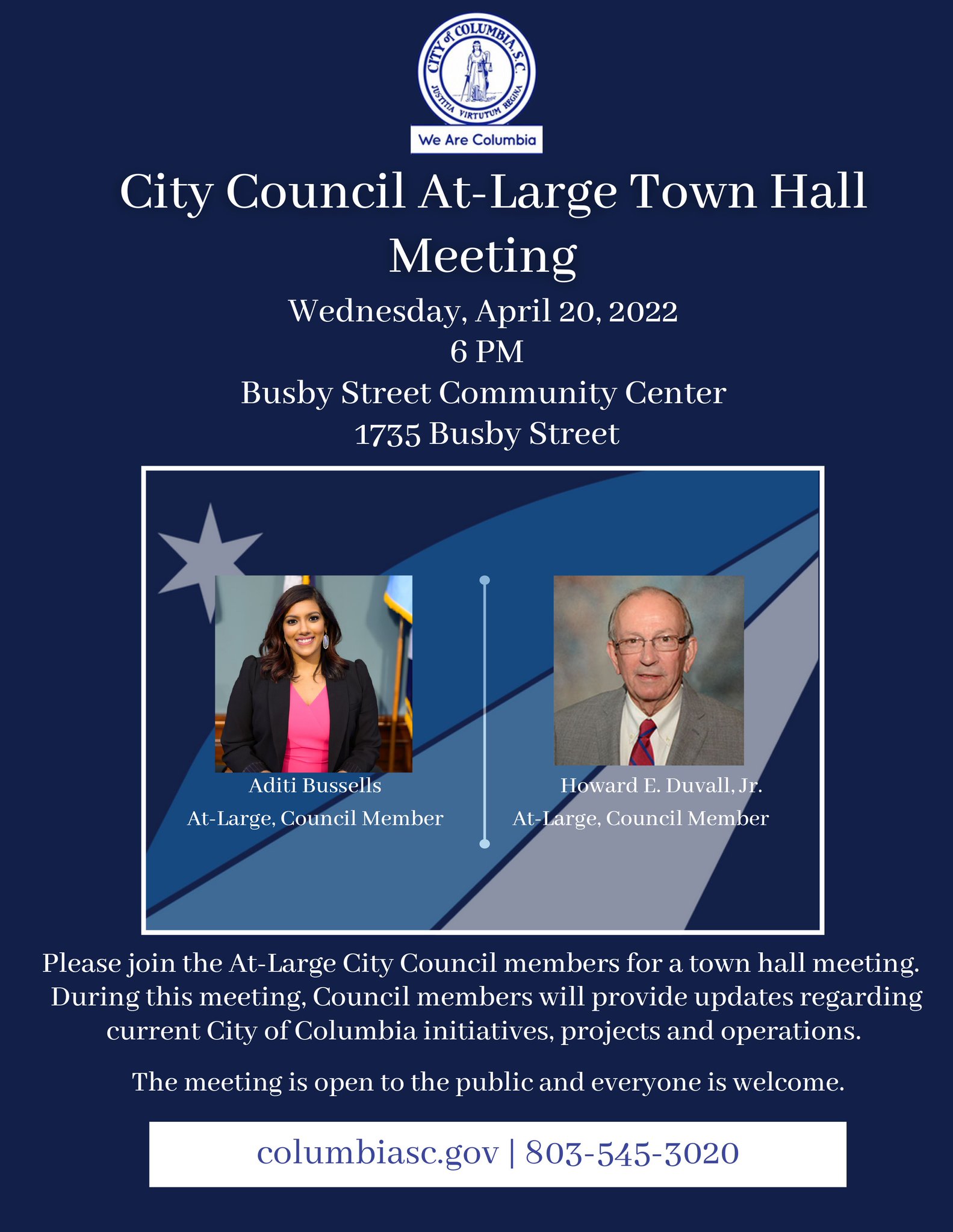 City of Columbia on Twitter "Join AtLarge City Council members