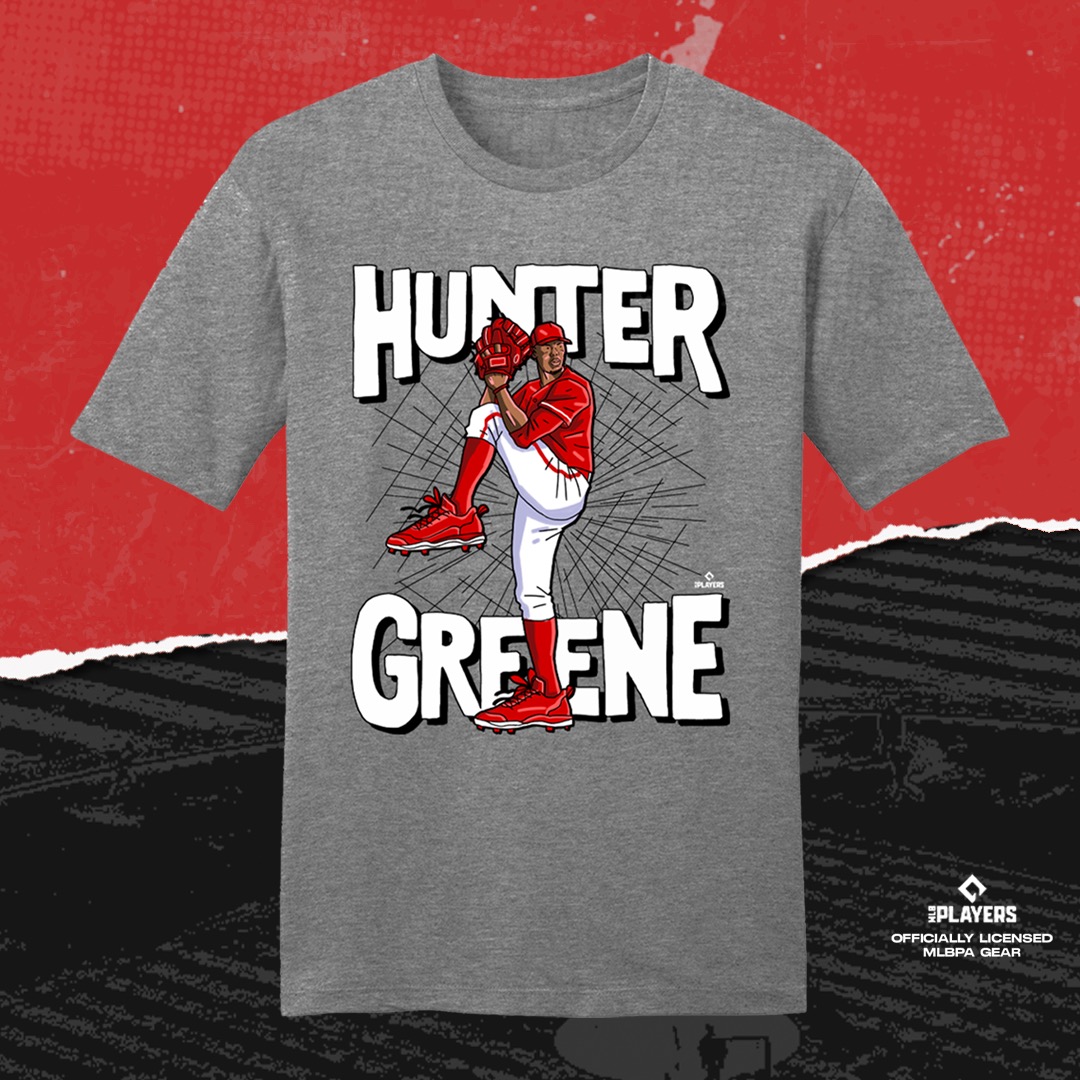 CincyShirts's tweet photo. Happy Hunter Greene Day 🚦
Get your official merchandise for Hunter Greene tees online at https://t.co/KwhjOr1r5t, or get them printed in-stores !
.
.
#Reds #CincinnatiReds #HunterGreene #RedBaseball https://t.co/lpU7eQO8fd