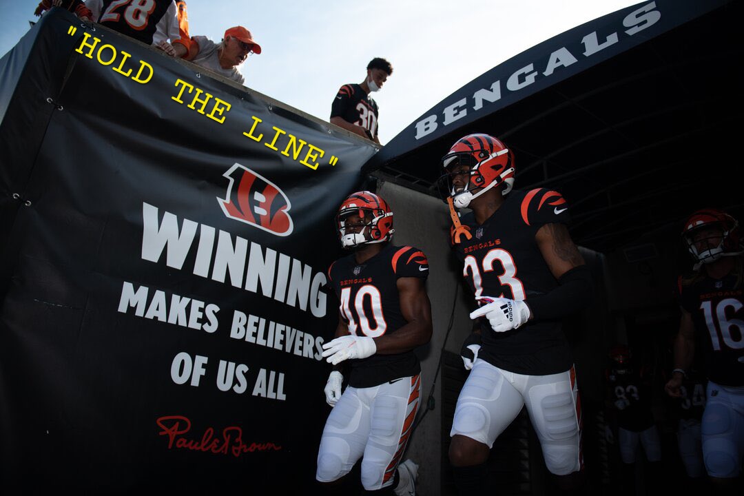 SB_CinBengals's tweet photo. 📰™️📡#MADDIESTRONG @AlliedPHLLC https://t.co/xtnEGXp3QY 
D.FULCHER: BENGALS take on the tough RAVENS def who forced the DOLPHINS into throwing 5ints in wk1 from constantly pressure on the opposite qb. (hc)OB: "we built our o-line for this div; we need to hold the line." https://t.co/QH6tO69SUo