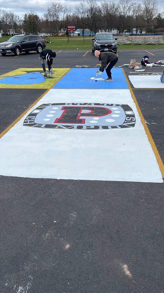 A creative parking spot from the volleyball team…