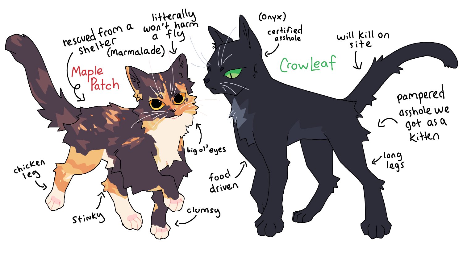 💟kiwirot💟 on Twitter "making warrior cats based on my real lil