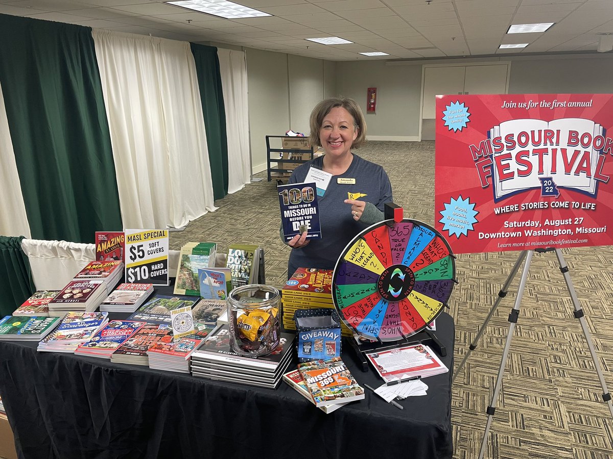 Just arrived at my first ever <a href="/MASLOnline/">MO School Librarians</a> conference and found lots of amazing books about Missouri! #keepitlocal #MASLSC