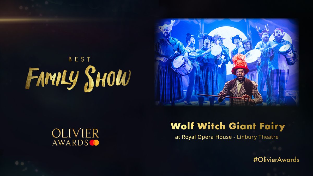 OlivierAwards's tweet photo. The winner of the award for Best Family Show is:
Wolf Witch Giant Fairy at @RoyalOperaHouse – Linbury Theatre
#OlivierAwards https://t.co/T1LKRqUqf6
