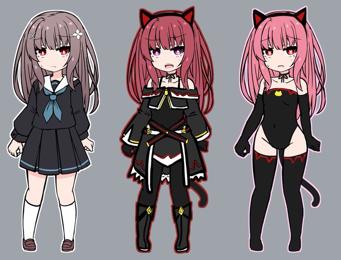 色は悩んでるけど変身後と弱体化フォーム 