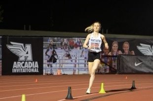 Congratulations to Mary Grace (MG) on her Arcadia Invite run last night.  Outdoor opener,  IL#1, US#9 in the mile. #LionSpeed <a href="/ViatorAthletics/">Saint Viator Athletics 🦁</a>