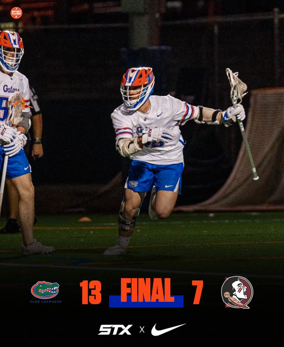 GATORS WIN 13-7 over rival FSU to go 13-1 on the season and secured the #1 seed in the SELC South! Gators will now play April 23rd in the semifinals of the SELC tournament in Jacksonville, FL at the Bolles School ! #BeTheBest 📸: @chrisfrezza31