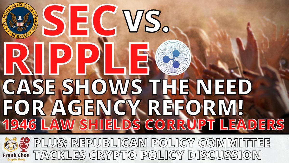 thechousenone's tweet photo. 🔥Ep 7 of #FCCS: #SECvsRipple Shows NEED FOR REFORM - 1946 Law LETS #SEC Leaders (like Hinman) Escape Justice, Republican Policy Committee on #Crypto

https://t.co/SZiuJjTnon

#XRPCommunity #xrpnews #relistXRP #xrpthestandard #XRPArmy #XRP #cryptocurrency #XRPL #Ripple https://t.co/Bna5hohagC