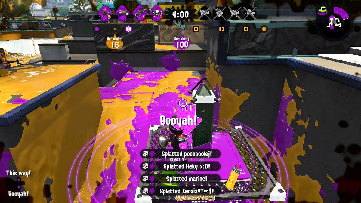 switchpraxia's tweet image. 🖌️🎊Another throwback, my first #quadkill in #Splatoon2. Shame I don't have a clip. Still a happy moment.:)🔫🦑