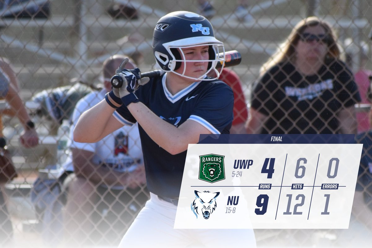 nutimberwolves's tweet photo. Softball's bats come alive as they get their first GLIAC win of the year, 9-4 over Parkside!  Mankel and Steimel combine for 5-8 with 2 HRs and 4 RBIs! https://t.co/LaVtEVbxrc https://t.co/kub5Veno9T