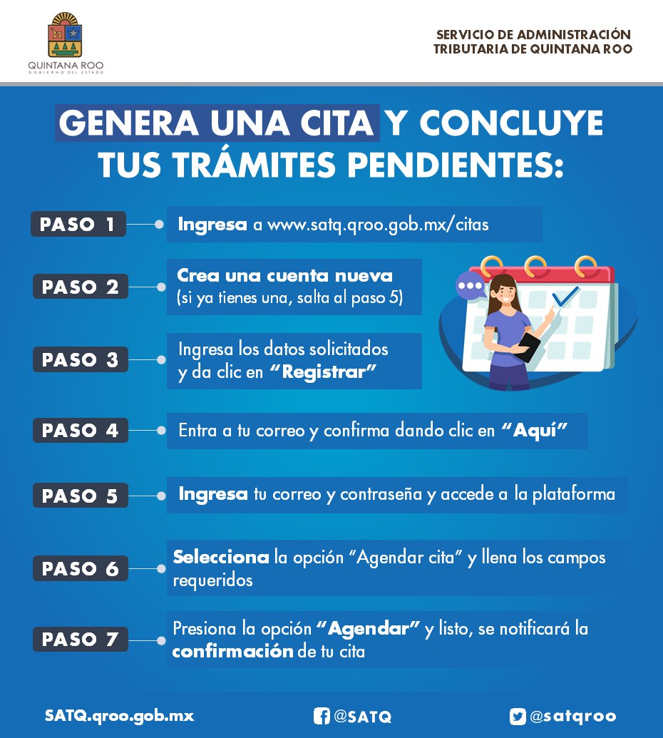 satqroo's tweet photo. Recuerda que puedes evitar filas para concluir tus trámites en nuestras oficinas, agendando una cita, sigue estos pasos: https://t.co/KOTDzbXhbI